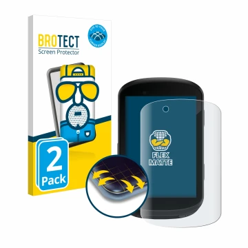 Vorderseite einer Produktverpackung mit dem Markenlogo BROTECT. Daneben ist das Gerät Garmin Edge 830 mit dem zugehörigen Disp