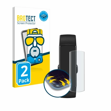 Vorderseite einer Produktverpackung mit dem Markenlogo BROTECT. Daneben ist das Gerät Honor Band 5 mit dem zugehörigen Display