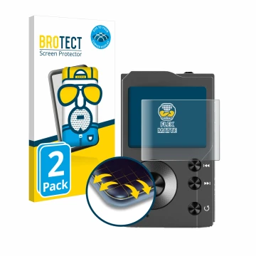 Vorderseite einer Produktverpackung mit dem Markenlogo BROTECT. Daneben ist das Gerät Surfans F20 mit dem zugehörigen Displays