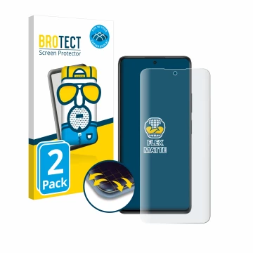 Vorderseite einer Produktverpackung mit dem Markenlogo BROTECT. Daneben ist das Gerät Xiaomi Redmi Note 10S mit dem zugehörige