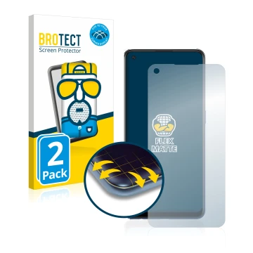 Vorderseite einer Produktverpackung mit dem Markenlogo BROTECT. Daneben ist das Gerät Oppo A74 mit dem zugehörigen Displayschu