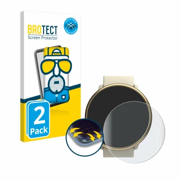 Vorderseite einer Produktverpackung mit dem Markenlogo BROTECT. Daneben ist das Gerät Polar Ignite 2 mit dem zugehörigen Displ