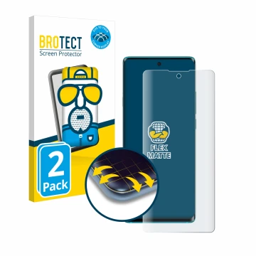 Vorderseite einer Produktverpackung mit dem Markenlogo BROTECT. Daneben ist das Gerät TCL 20 Pro 5G mit dem zugehörigen Displa