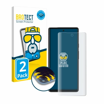 Vorderseite einer Produktverpackung mit dem Markenlogo BROTECT. Daneben ist das Gerät Google Pixel 6 mit dem zugehörigen Displ