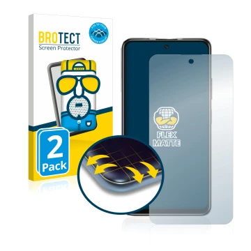 Vorderseite einer Produktverpackung mit dem Markenlogo BROTECT. Daneben ist das Gerät Xiaomi Poco M4 Pro 5G mit dem zugehörige