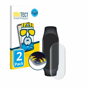 Vorderseite einer Produktverpackung mit dem Markenlogo BROTECT. Daneben ist das Gerät Xiaomi Smart Band 7 mit dem zugehörigen 