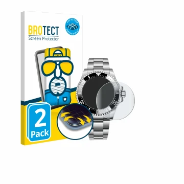 Vorderseite einer Produktverpackung mit dem Markenlogo BROTECT. Daneben ist das Gerät Rolex Sea-Dweller Deepsea (44 mm) mit de