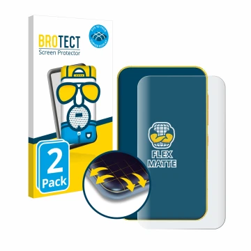 Vorderseite einer Produktverpackung mit dem Markenlogo BROTECT. Daneben ist das Gerät Timmkoo Q5 mit dem zugehörigen Displaysc