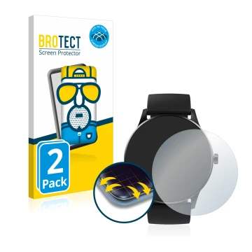 Vorderseite einer Produktverpackung mit dem Markenlogo BROTECT. Daneben ist das Gerät Denver SW-173 mit dem zugehörigen Displa
