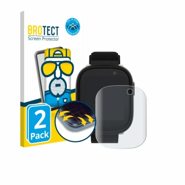 Vorderseite einer Produktverpackung mit dem Markenlogo BROTECT. Daneben ist das Gerät Xplora X6 Play 2022 (1. Generation) mit 