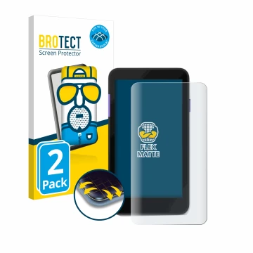 Vorderseite einer Produktverpackung mit dem Markenlogo BROTECT. Daneben ist das Gerät Zettle Terminal (by Paypal) mit dem zuge