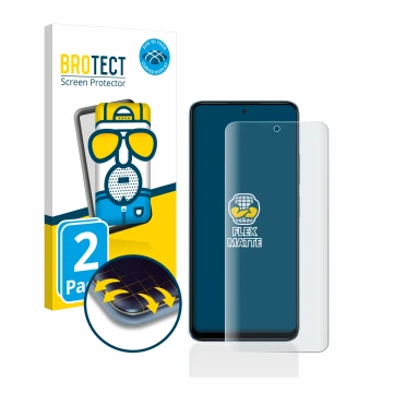 Vorderseite einer Produktverpackung mit dem Markenlogo BROTECT. Daneben ist das Gerät Xiaomi Redmi Note 12 mit dem zugehörigen