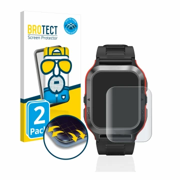Vorderseite einer Produktverpackung mit dem Markenlogo BROTECT. Daneben ist das Gerät Kospet Tank M2 mit dem zugehörigen Displ