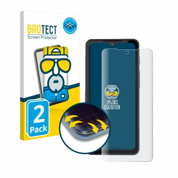 Vorderseite einer Produktverpackung mit dem Markenlogo BROTECT. Daneben ist das Gerät Caterpillar Cat S75 mit dem zugehörigen 