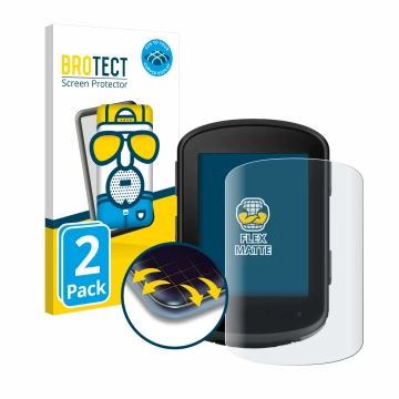 Vorderseite einer Produktverpackung mit dem Markenlogo BROTECT. Daneben ist das Gerät Garmin Edge 540 mit dem zugehörigen Disp