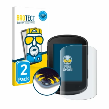 Vorderseite einer Produktverpackung mit dem Markenlogo BROTECT. Daneben ist das Gerät Garmin Edge 840 mit dem zugehörigen Disp