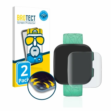 Vorderseite einer Produktverpackung mit dem Markenlogo BROTECT. Daneben ist das Gerät Garmin Bounce mit dem zugehörigen Displa