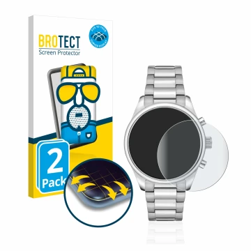 Vorderseite einer Produktverpackung mit dem Markenlogo BROTECT. Daneben ist das Gerät Hugo Boss Chronograph 58114171 mit dem z