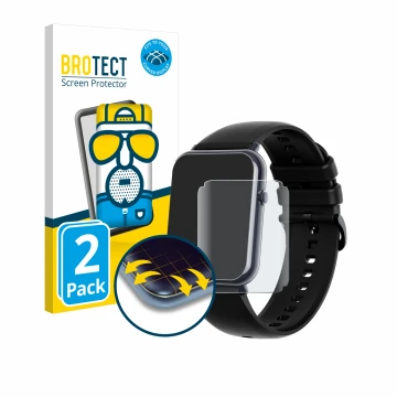 Vorderseite einer Produktverpackung mit dem Markenlogo BROTECT. Daneben ist das Gerät Mutoy Smartwatch 1.69
