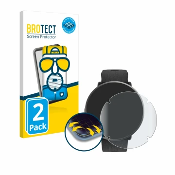 Vorderseite einer Produktverpackung mit dem Markenlogo BROTECT. Daneben ist das Gerät Polar Ignite 3 Titanium mit dem zugehöri