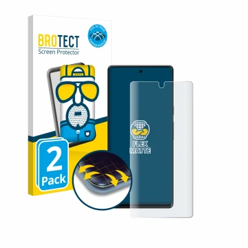 Vorderseite einer Produktverpackung mit dem Markenlogo BROTECT. Daneben ist das Gerät Google Pixel 6 Pro (case-friendly) mit d