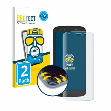 Vorderseite einer Produktverpackung mit dem Markenlogo BROTECT. Daneben ist das Gerät Zebra TC27 mit dem zugehörigen Displaysc