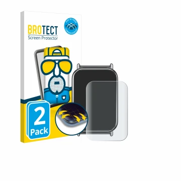 Vorderseite einer Produktverpackung mit dem Markenlogo BROTECT. Daneben ist das Gerät Xiaomi Mi Band 8 Pro mit dem zugehörigen