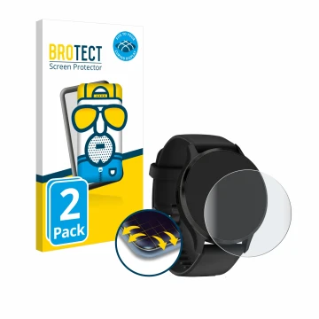 Vorderseite einer Produktverpackung mit dem Markenlogo BROTECT. Daneben ist das Gerät Garmin Venu 3 mit dem zugehörigen Displa