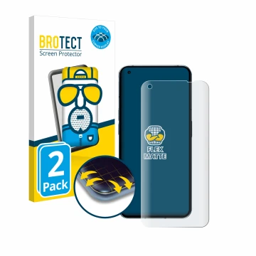 Vorderseite einer Produktverpackung mit dem Markenlogo BROTECT. Daneben ist das Gerät Nothing Phone (1) (case-friendly) mit de