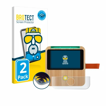 Vorderseite einer Produktverpackung mit dem Markenlogo BROTECT. Daneben ist das Gerät tigerbox Touch Plus mit dem zugehörigen 