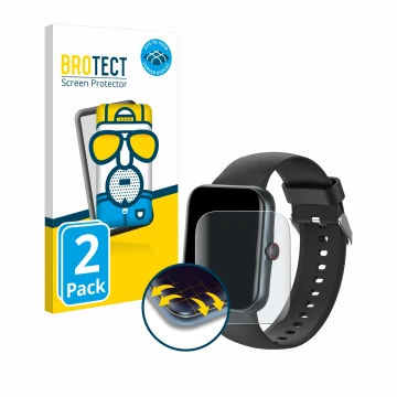 Vorderseite einer Produktverpackung mit dem Markenlogo BROTECT. Daneben ist das Gerät Pthtechus S80K mit dem zugehörigen Displ