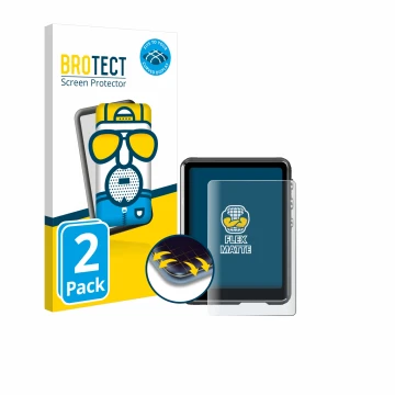 Vorderseite einer Produktverpackung mit dem Markenlogo BROTECT. Daneben ist das Gerät Mechen M3 mit dem zugehörigen Displaysch