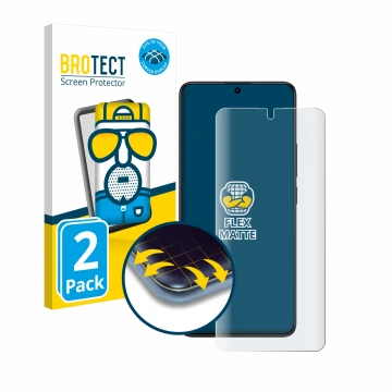 Vorderseite einer Produktverpackung mit dem Markenlogo BROTECT. Daneben ist das Gerät Xiaomi Redmi Note 13 Pro 4G mit dem zuge