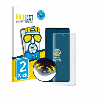 Vorderseite einer Produktverpackung mit dem Markenlogo BROTECT. Daneben ist das Gerät Vivo X90 Pro Plus mit dem zugehörigen Di