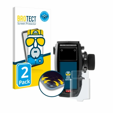 Vorderseite einer Produktverpackung mit dem Markenlogo BROTECT. Daneben ist das Gerät Sanwa M17 mit dem zugehörigen Displaysch