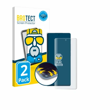 Vorderseite einer Produktverpackung mit dem Markenlogo BROTECT. Daneben ist das Gerät Vivo X Fold3 mit dem zugehörigen Display