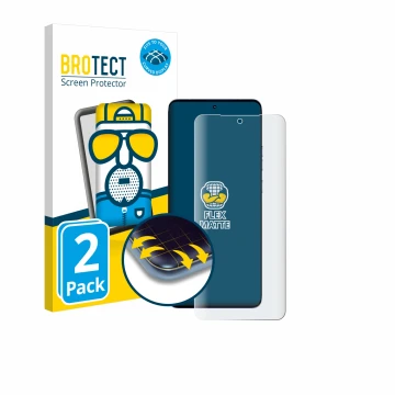 Vorderseite einer Produktverpackung mit dem Markenlogo BROTECT. Daneben ist das Gerät Motorola Edge 50 Ultra mit dem zugehörig