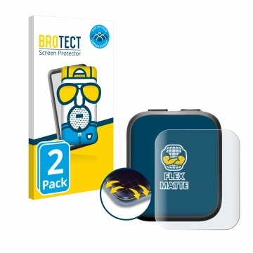 Vorderseite einer Produktverpackung mit dem Markenlogo BROTECT. Daneben ist das Gerät Insta360 GPS preview remote mit dem zuge