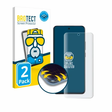 Vorderseite einer Produktverpackung mit dem Markenlogo BROTECT. Daneben ist das Gerät Oppo Reno 12 Pro mit dem zugehörigen Dis