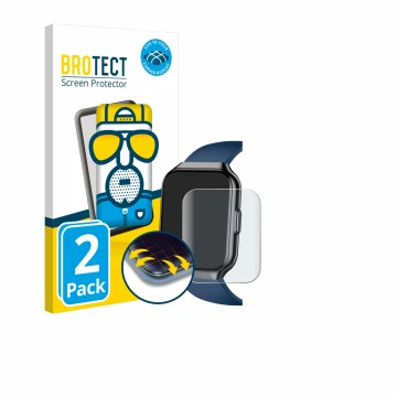 Vorderseite einer Produktverpackung mit dem Markenlogo BROTECT. Daneben ist das Gerät QCOQ P98 1.96