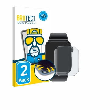 Vorderseite einer Produktverpackung mit dem Markenlogo BROTECT. Daneben ist das Gerät andoer Smartwatch 1.85