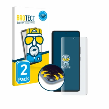 Vorderseite einer Produktverpackung mit dem Markenlogo BROTECT. Daneben ist das Gerät ASUS ROG Phone 8 Pro Edition mit dem zug