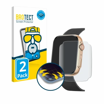Vorderseite einer Produktverpackung mit dem Markenlogo BROTECT. Daneben ist das Gerät Powerwill Smartwatch 1.91
