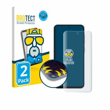 Vorderseite einer Produktverpackung mit dem Markenlogo BROTECT. Daneben ist das Gerät Samsung Galaxy A36 5G mit dem zugehörige