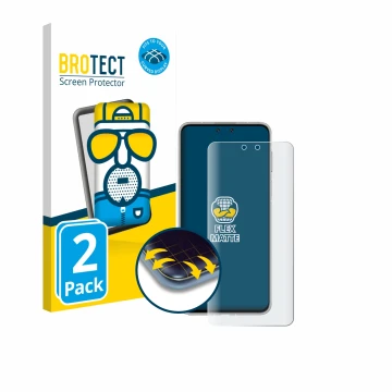 Vorderseite einer Produktverpackung mit dem Markenlogo BROTECT. Daneben ist das Gerät Huawei Mate 70 Pro Plus mit dem zugehöri