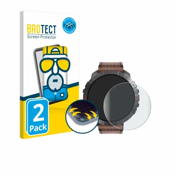 Vorderseite einer Produktverpackung mit dem Markenlogo BROTECT. Daneben ist das Gerät Polar Grit X2 Pro Titan mit dem zugehöri