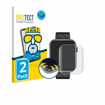 Vorderseite einer Produktverpackung mit dem Markenlogo BROTECT. Daneben ist das Gerät Bekomiya Smartwatch 2