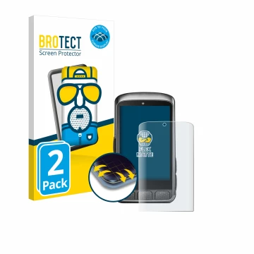Vorderseite einer Produktverpackung mit dem Markenlogo BROTECT. Daneben ist das Gerät Wahoo Elemnt ACE mit dem zugehörigen Dis