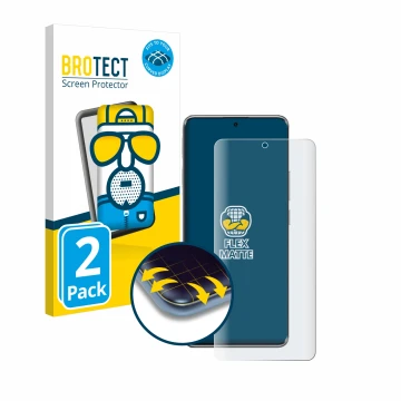 Vorderseite einer Produktverpackung mit dem Markenlogo BROTECT. Daneben ist das Gerät Xiaomi Poco X7 mit dem zugehörigen Displ