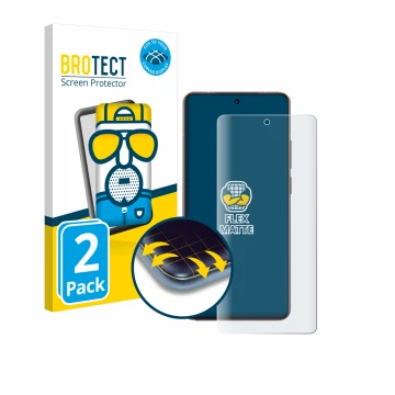 Vorderseite einer Produktverpackung mit dem Markenlogo BROTECT. Daneben ist das Gerät realme GT 7 Pro Racing mit dem zugehörig